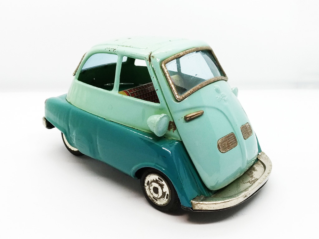 Bmwイセッタ ブリキ車 1950年代 ミントグリーン バンダイ Bmw Isetta 5 萬代屋 フリクション 北原照久氏コレクション の落札情報詳細 ヤフオク落札価格情報 オークフリー スマートフォン版