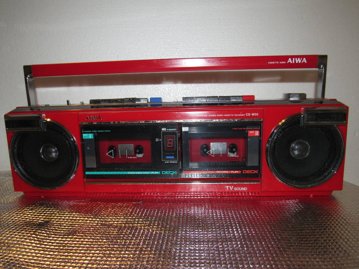 未使用 aiwa CS-W530 ラジカセ ダブル　 昭和レトロ デッドストック 2026年最新】Yahoo!オークション -aiwa cs w(ラジカセ)の中古品・新品