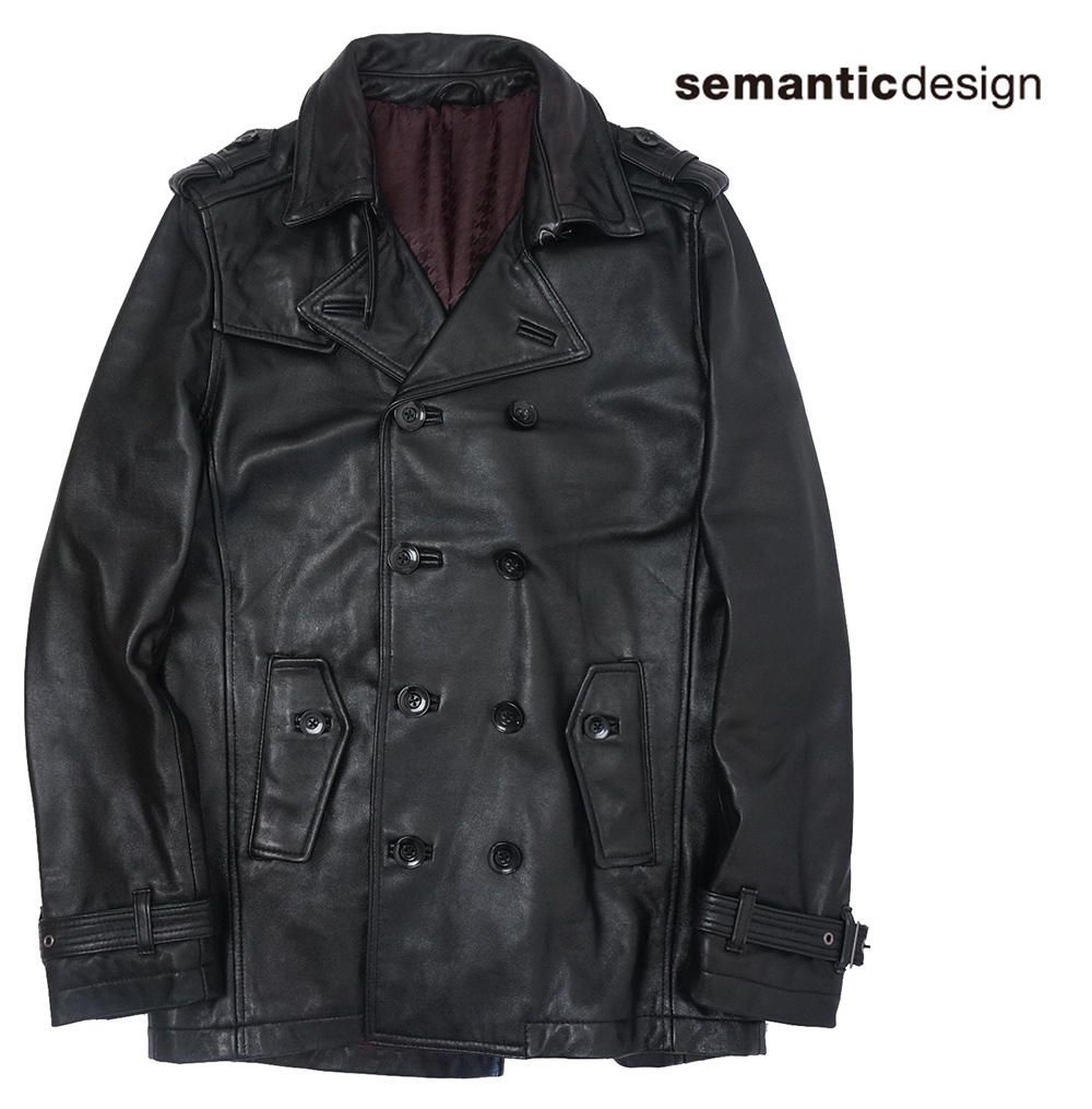 豪華!美品 セマンティックデザイン semantic design 羊革 ラムレザー