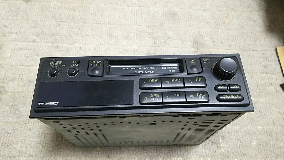 稀少R32スカイライン 純正カセットデッキ 松下製 RM-Z25SAC BNR32に