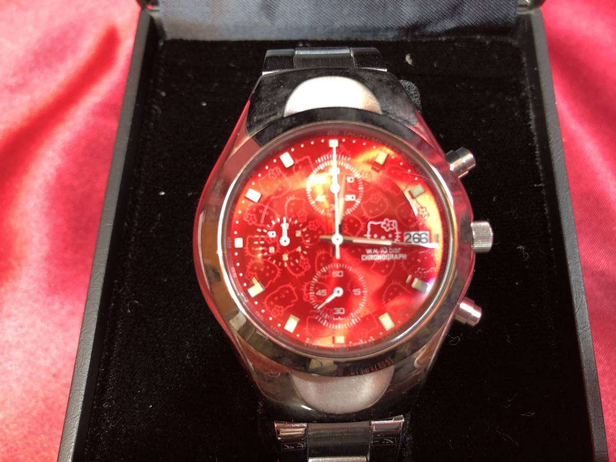 Yh 4365 中古品 Citizen サンリオ ハローキティ 腕時計 赤文字盤 クロノグラフ 00本限定 レターパックプラス 送料一律5円可 の落札情報詳細 ヤフオク落札価格情報 オークフリー スマートフォン版