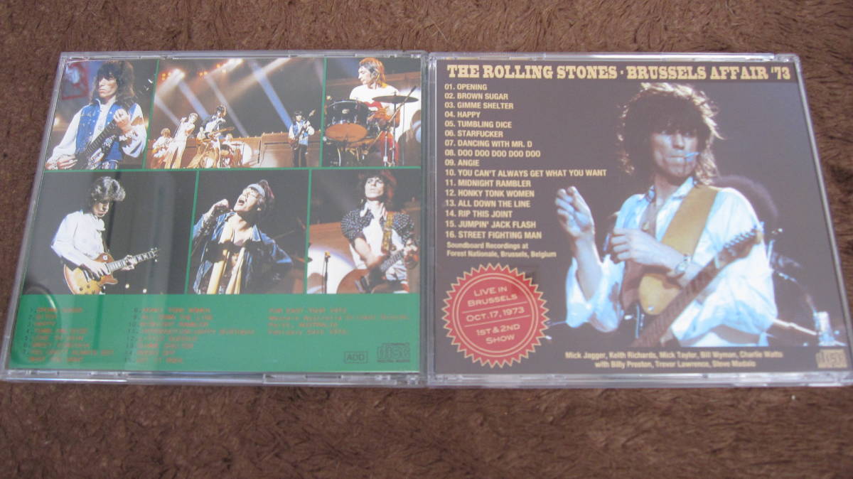 「AUSTRALIAN TOUR 1973」「BRUSSELS AFFAIR '73」Rolling Stones キースリチャーズ