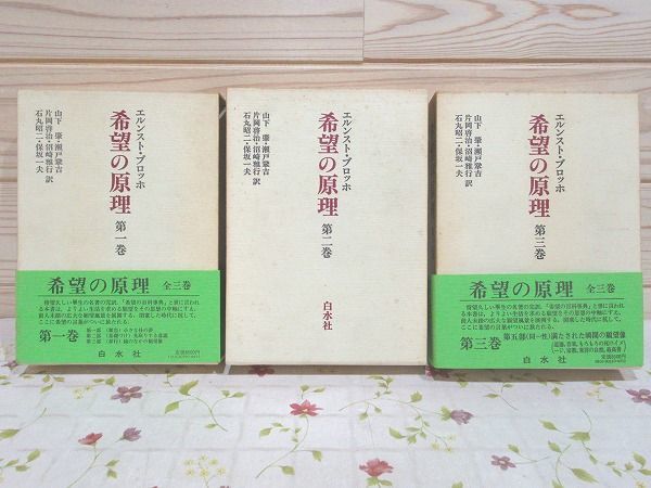 希望の原理 全3巻揃い エルンスト・ブロッホ 白水社 1982年 X-26