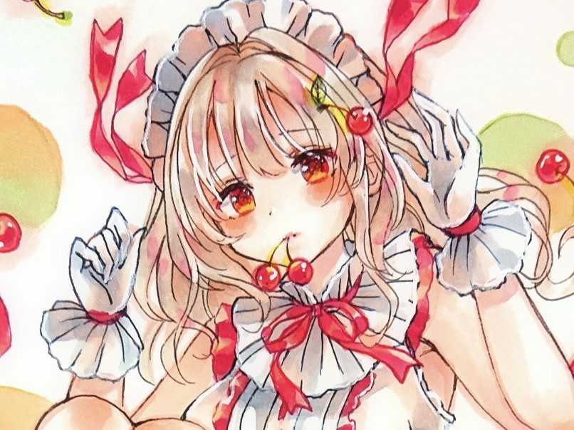 新品】オリジナル手描きイラスト◇さくらんぼ◇B5の落札情報詳細