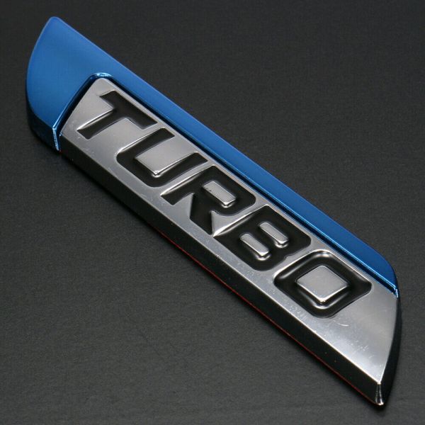 新品 Turbo ターボ１枚３dエンブレム シルバー 青ステッカー メタル メッキ旧車トヨタ 日産 スズキ ダイハツ ホンダ の落札情報詳細 ヤフオク落札価格情報 オークフリー スマートフォン版