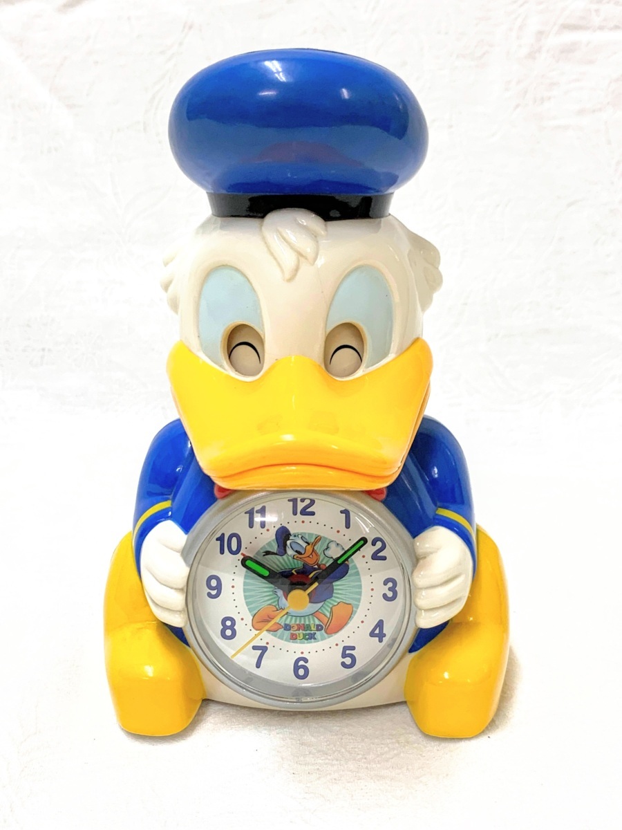 7195/デッドストック ディズニー ドナルドダック 目覚まし時計 中古