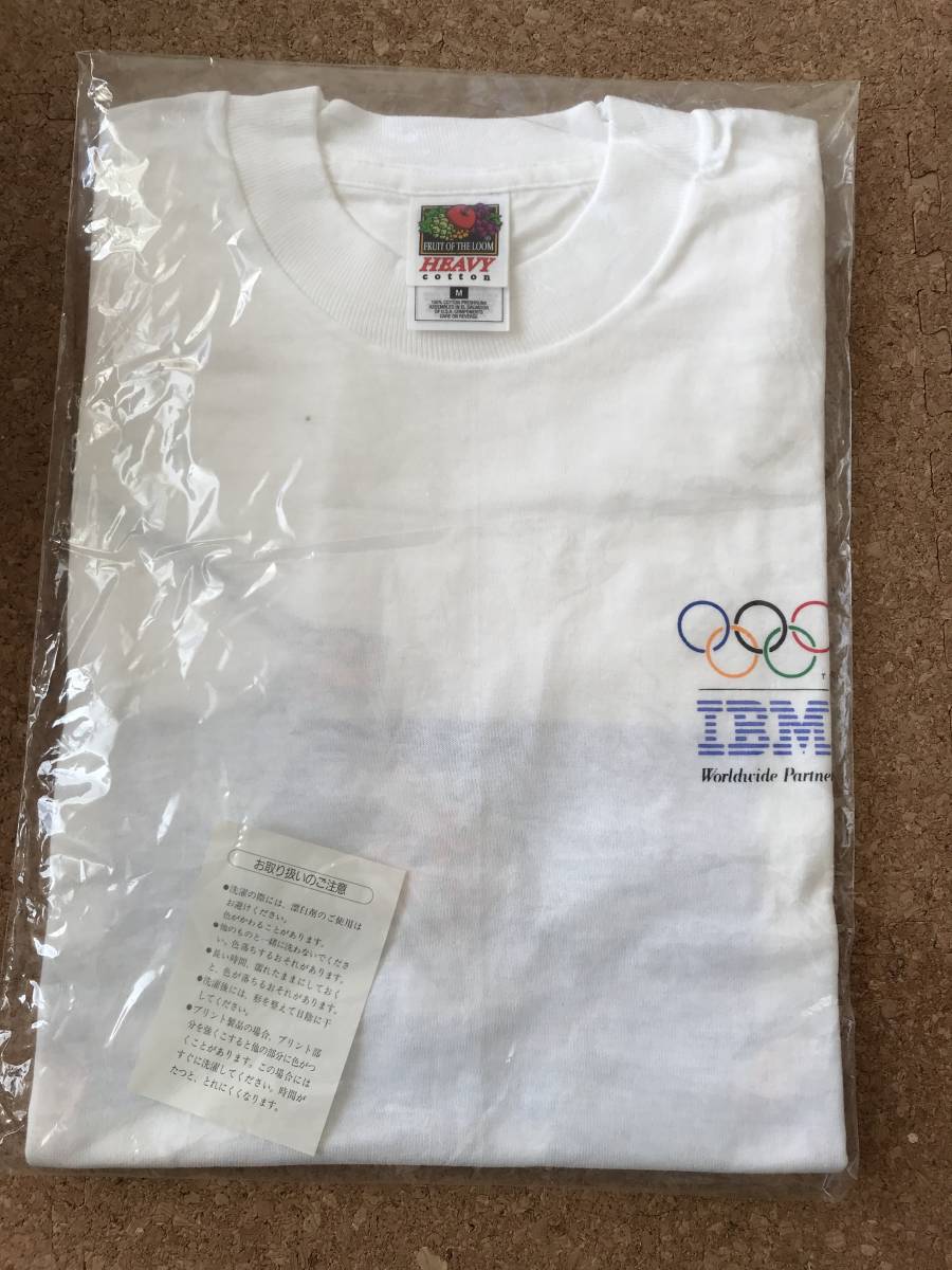 新品】【未使用】1998年 長野オリンピック IBM Tシャツ 白 Mサイズ 