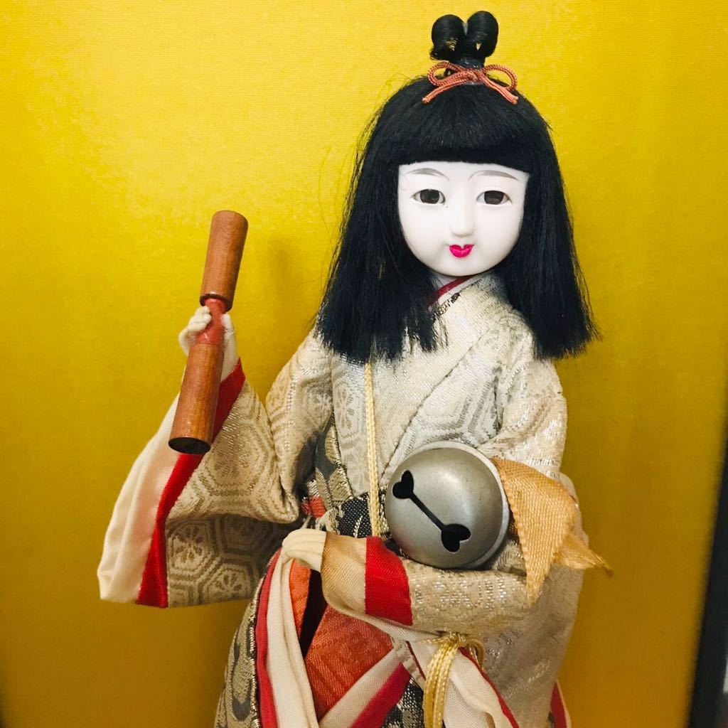 希少 昭和レトロ ヴィンテージ 着物ドール オルゴール 日本製 お江戸
