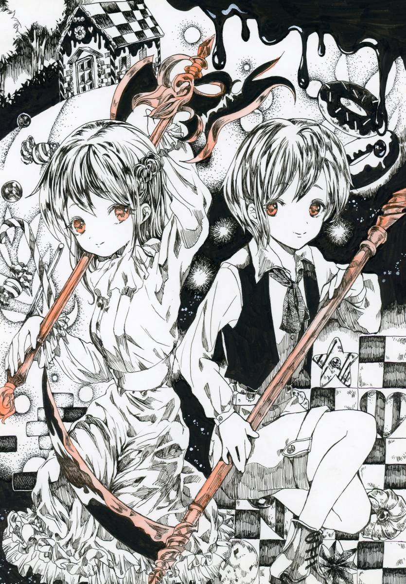 新品 手描き オリジナルイラスト52 童話戦士 ヘンゼルとグレーテル の落札情報詳細 ヤフオク落札価格情報 オークフリー スマートフォン版