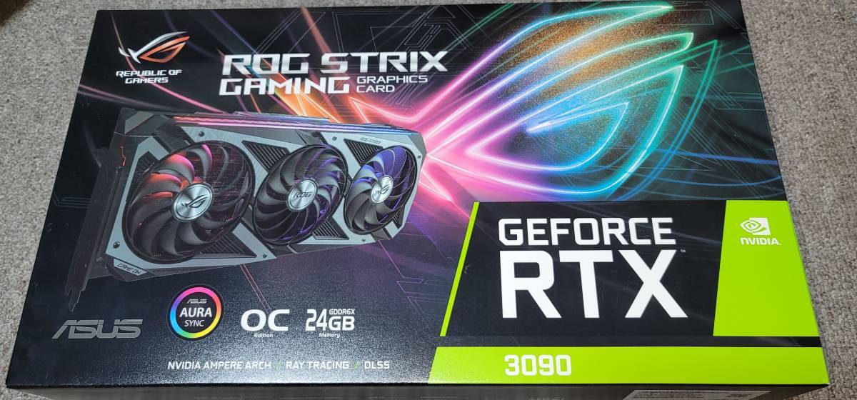 ASUS GeForce RTX 3090 24GB ROG (中古美品) 美品 ASUS GeForce RTX 3090 24GB ROG ASUS GeForce RTX 3090 24GB ROG
