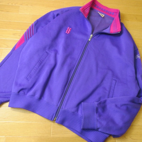 90s ミズノ SUPERSTAR セットアップ 黒 紫 日本製 SUPERSTAR - Mizuno SUPER STAR ジャージ上下 セットアップ 新品