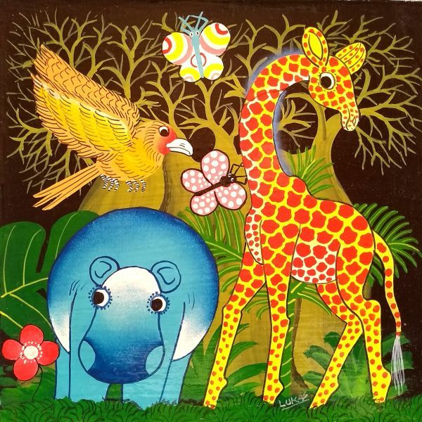 新品 アフリカ絵画 【公式通販】