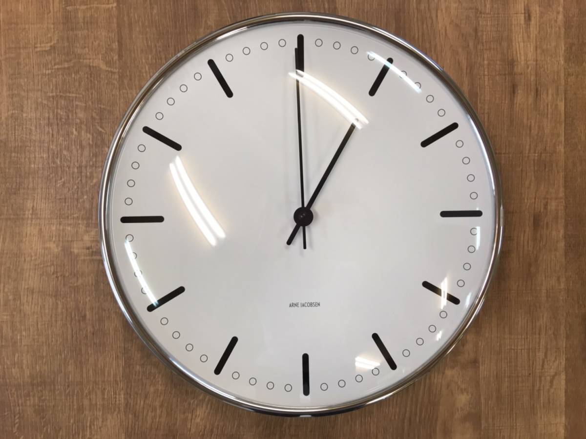 ジャンク】ARNE JACOBSEN CITY HALL アウトレット 壁掛け時計 Arne
