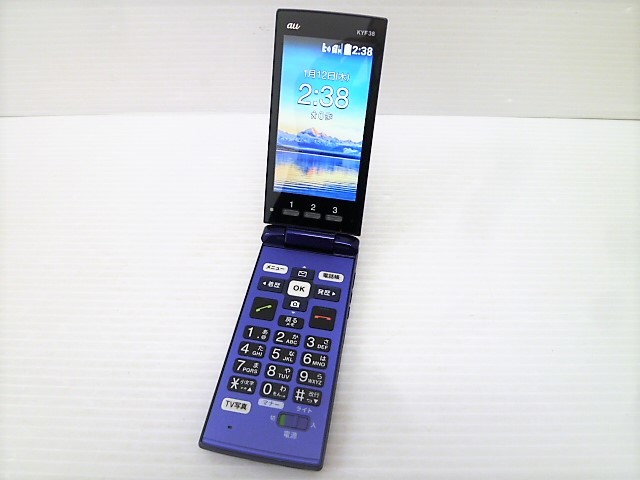 20668】☆携帯電話 au 京セラ/KYOCERA KYF38 かんたん携帯 利用制限