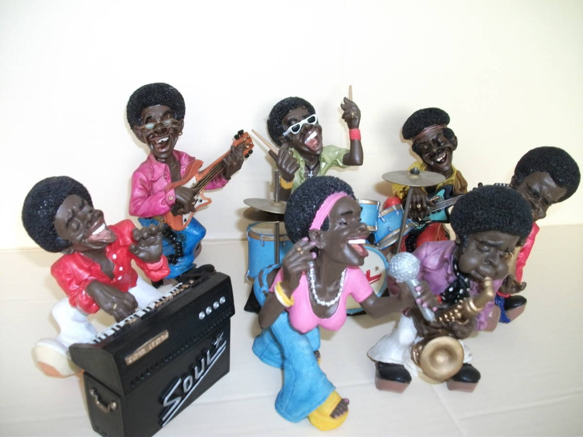 jazz ジャズバンド フィギュア 7体セット ジャズバンド置き物