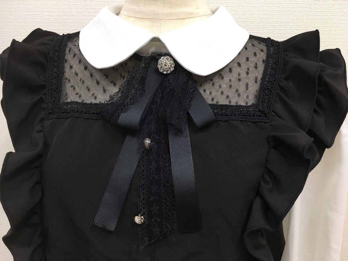 Chip Clip チップクリップ レディース ワンピース 黒 白 Mサイズ 膝丈 フリル ロリータ メイド コスプレ衣装 ポリエステル100 の落札情報詳細 ヤフオク落札価格情報 オークフリー スマートフォン版