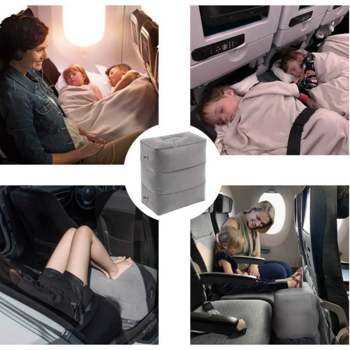 新品 エアークッション フットレスト オットマン 足枕 飛行機 車 足置き 足枕 旅行小物 ネイビー の落札情報詳細 ヤフオク落札価格情報 オークフリー スマートフォン版