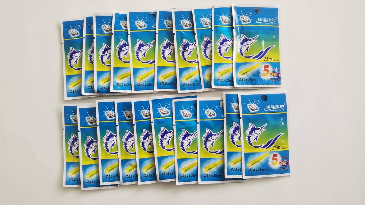 新品 ケミカルライト 蛍光棒 25mm 100本 セット 夜釣り ナマズ シーバス マ ダイ クロダイ チヌ アナゴ ケミホタル タマン L1005 の落札情報詳細 ヤフオク落札価格情報 オークフリー スマートフォン版