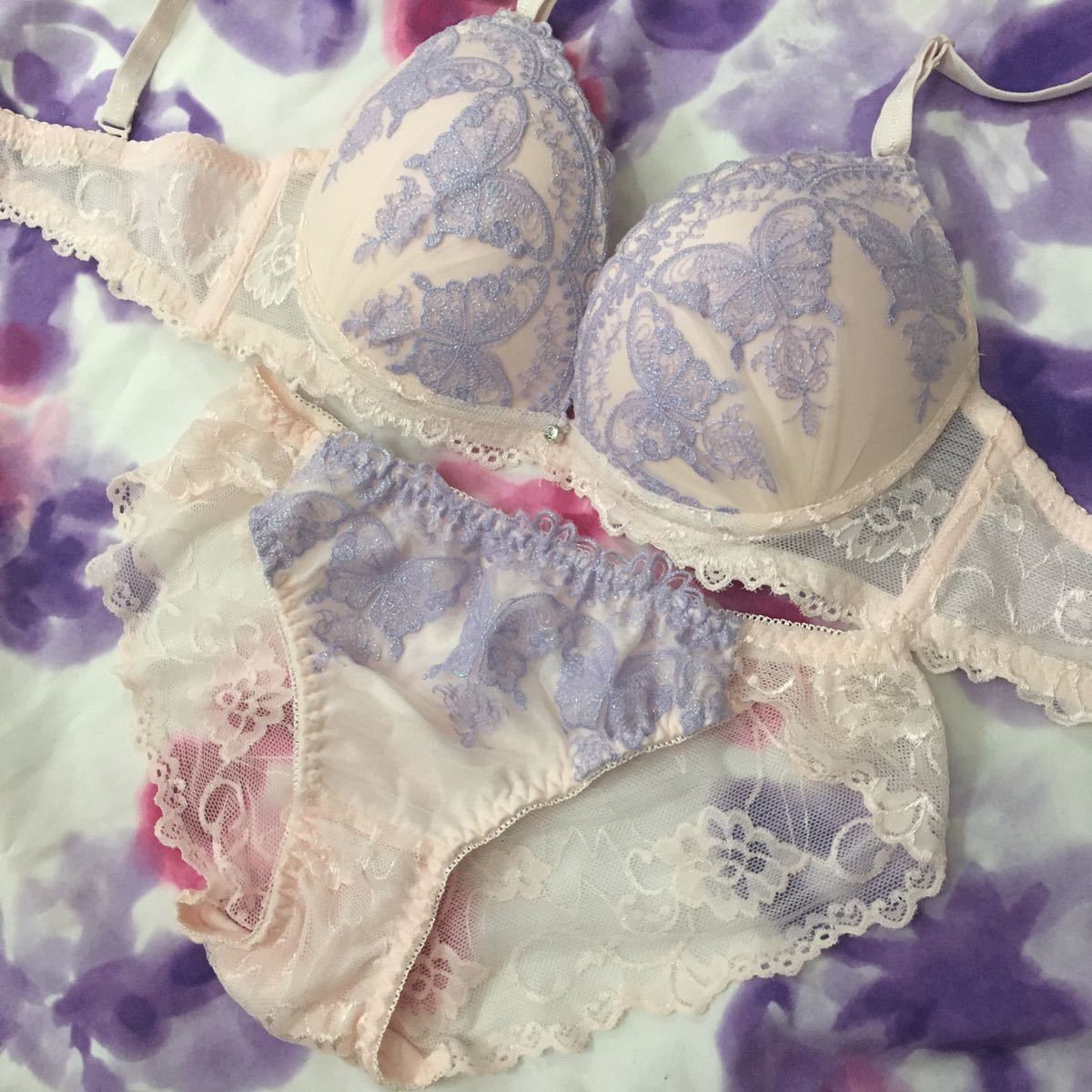 人妻 パンティ 24才 OL ゆあ 下着 ショーツ パンティ 人妻 タンス整理品 ECO 水色ストライプ｜ショーツ