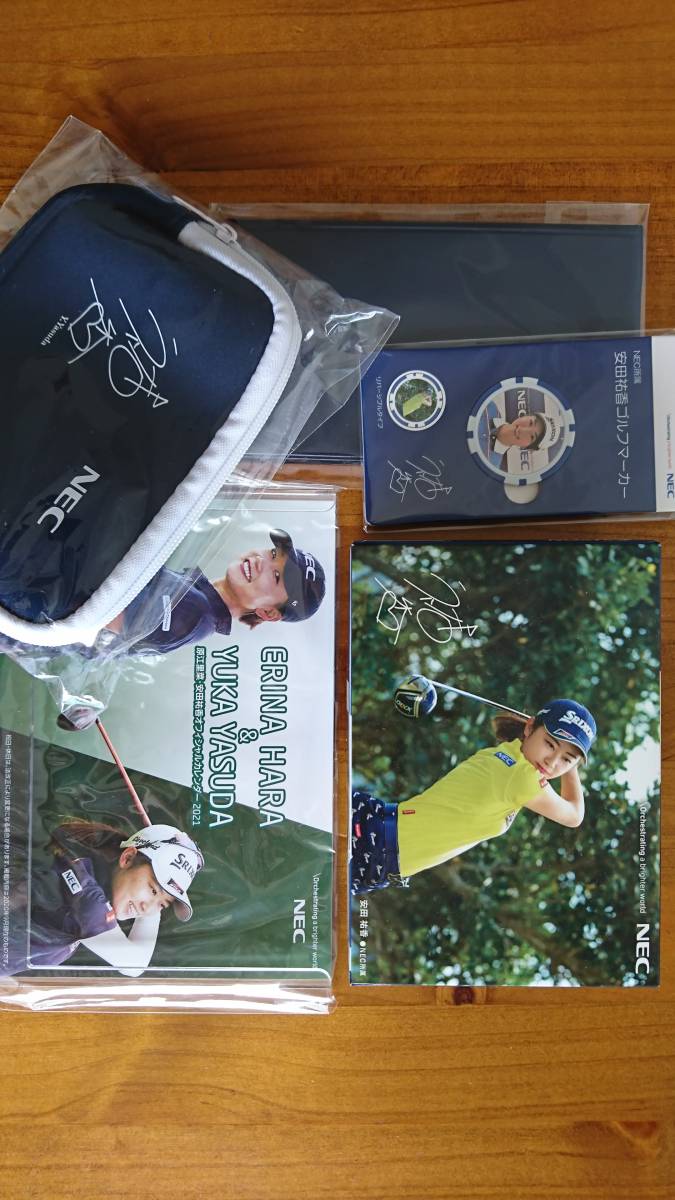 安田祐香 サイン印字 ボール6個 マーカー付 女子プロ写真