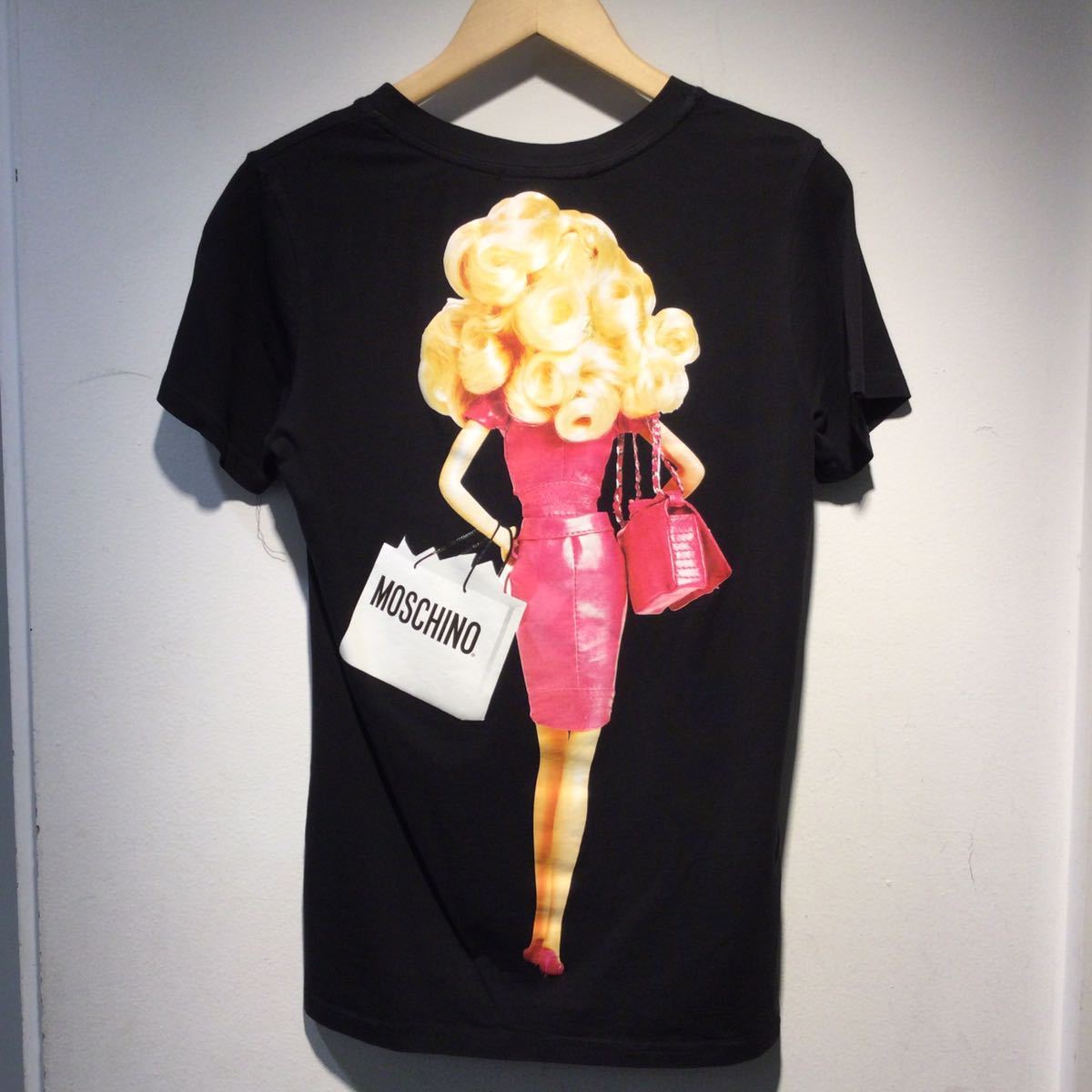 MOSCHINO モスキーノ Tシャツ バービー人形 プリント ブラック サイズS