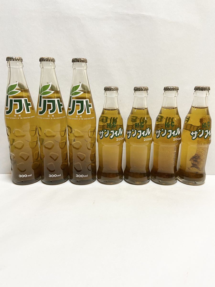 昭和の古いビン入りジュース7本です！サンフィル、リフト！の落札情報