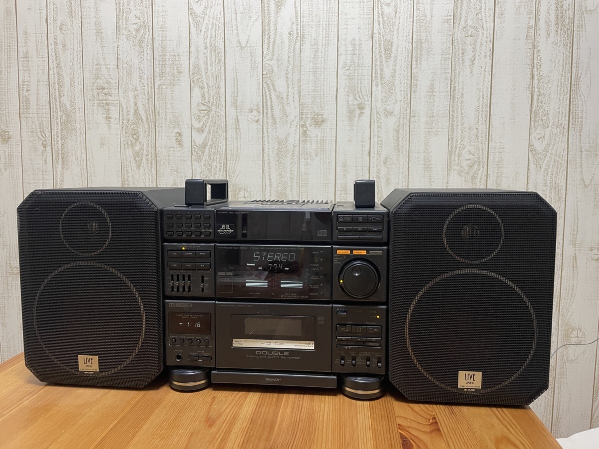 傷や汚れあり】シャープ CD-X20 コンポ パッシブラジエータを楽しみ