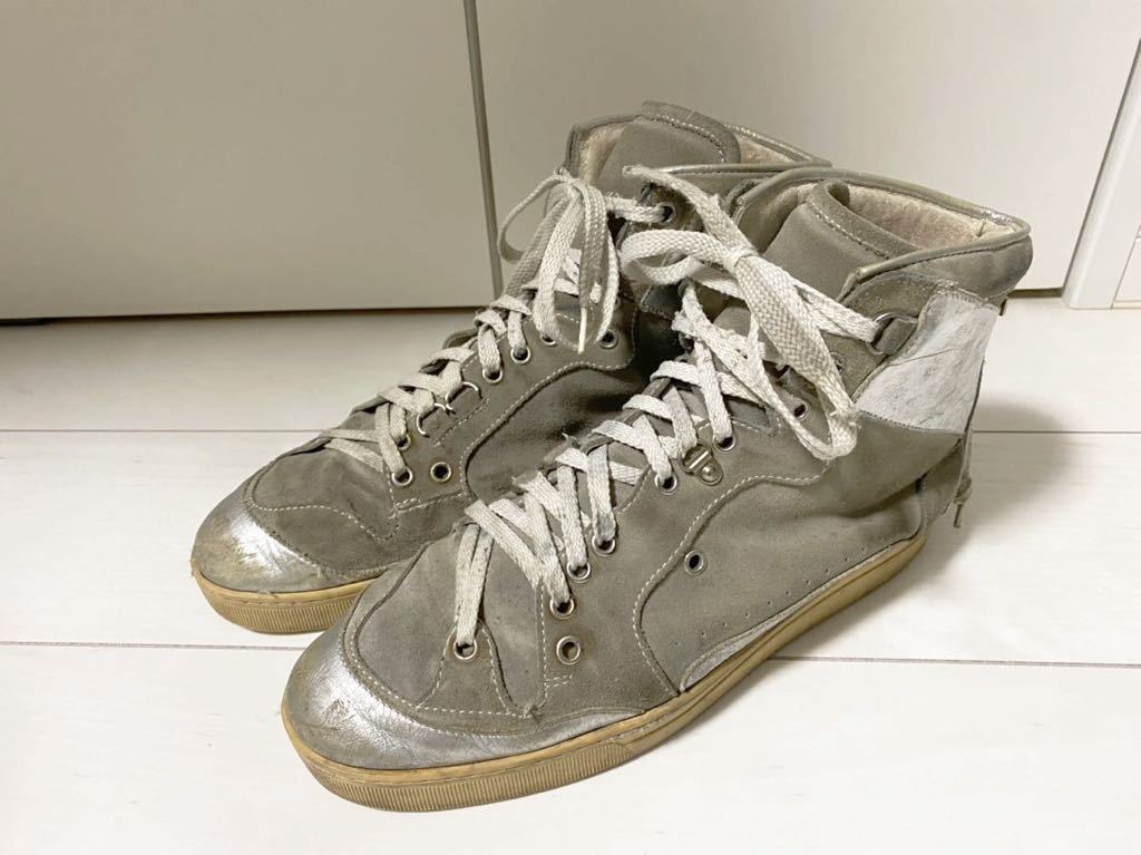 初期名作 稀少 イタリア製 Kris Van Assche クリスヴァンアッシュ シルバーレザー ハイカットスニーカー 42 Dior ディオール 匿名配送 Www Cotijuca Com Br