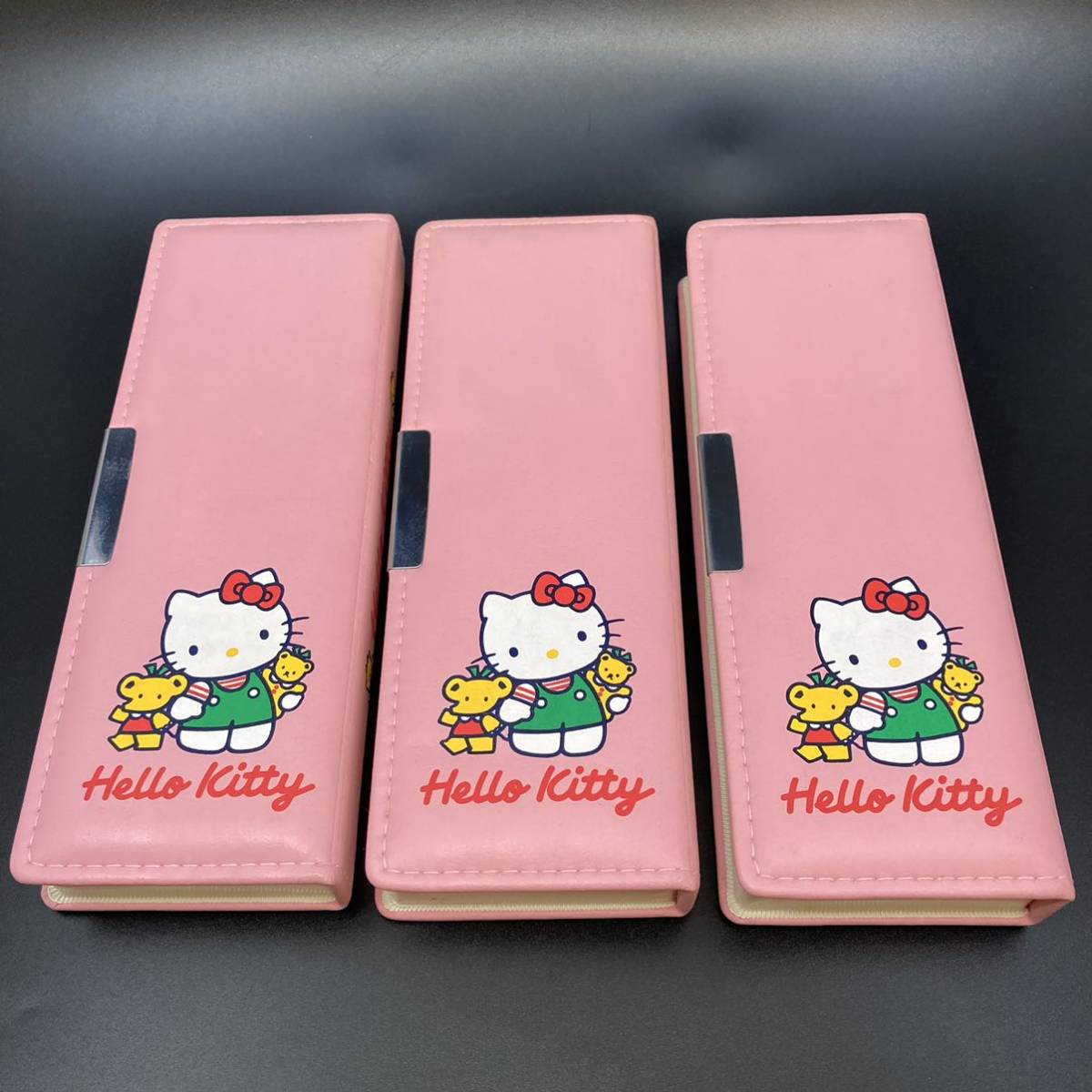 未使用】サンリオ ハローキティ 筆箱3個 1989年 未使用 新品 デット