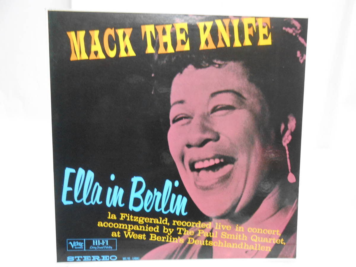 【やや傷や汚れあり】【国内LP】エラ・フィッツジェラルド ELLA FITZGERALD MACK THE KNIFE ELLA IN