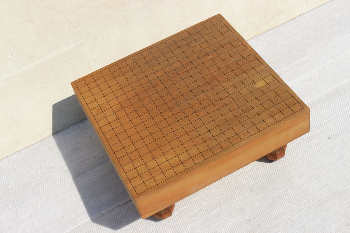 木製 囲碁盤 碁盤 脚付 囲碁 碁 五目並べ ボードゲーム Amazon | 囲碁