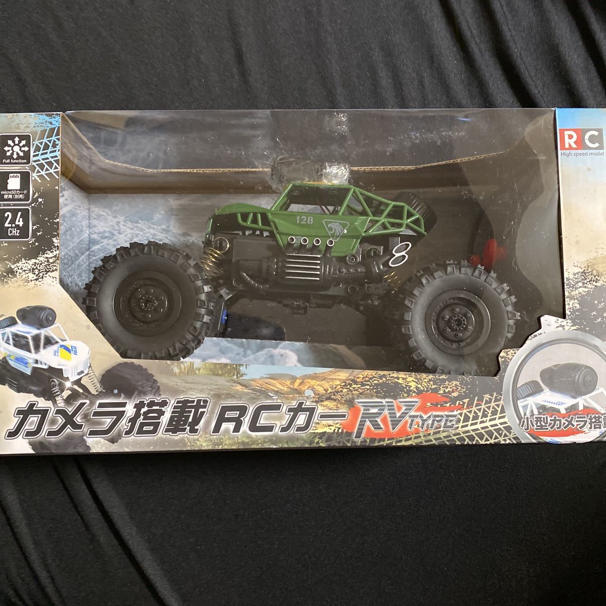 【未使用】カメラ搭載★ラジコンカーRCカーRVタイプ★1:18scale★単三電池5本使用★迫力のある走行映像を録画しよう★Greenグリーン ...