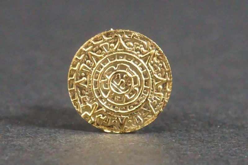 メキシコ 金貨 1ペソ 未使用　本物 メキシコ 1ペソ 金貨 インディアン 世界最小金貨 ea2904