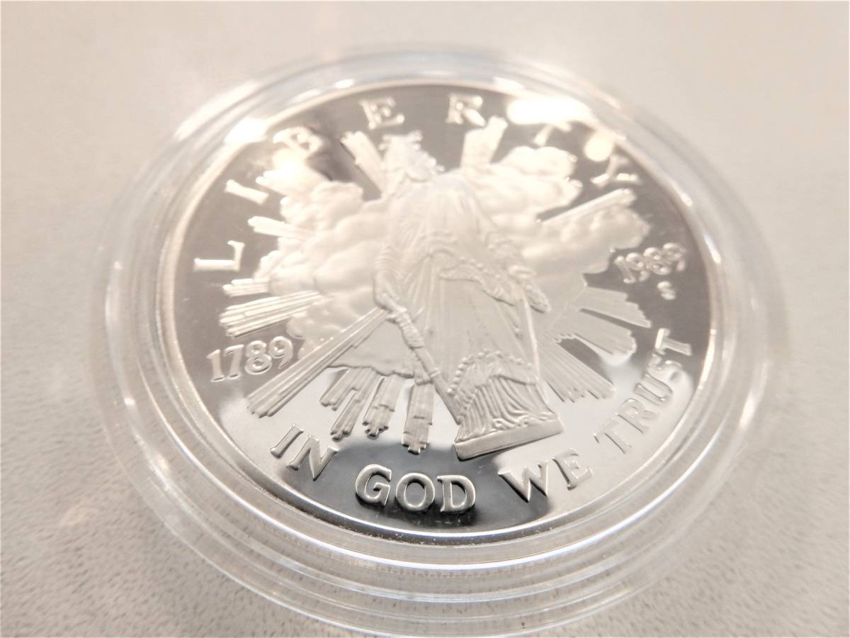 アメリカ議会 200周年記念 金貨 銀貨 白銅貨 1989年 プルーフ加工 アメリカ議会 200周年記念 金貨 銀貨 白銅貨 1989年 プルーフ
