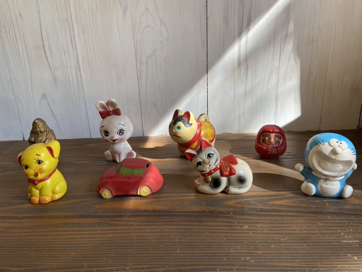 ドラえもん ソフビ招き猫 招きドラ 非売品 当時物 貯金箱