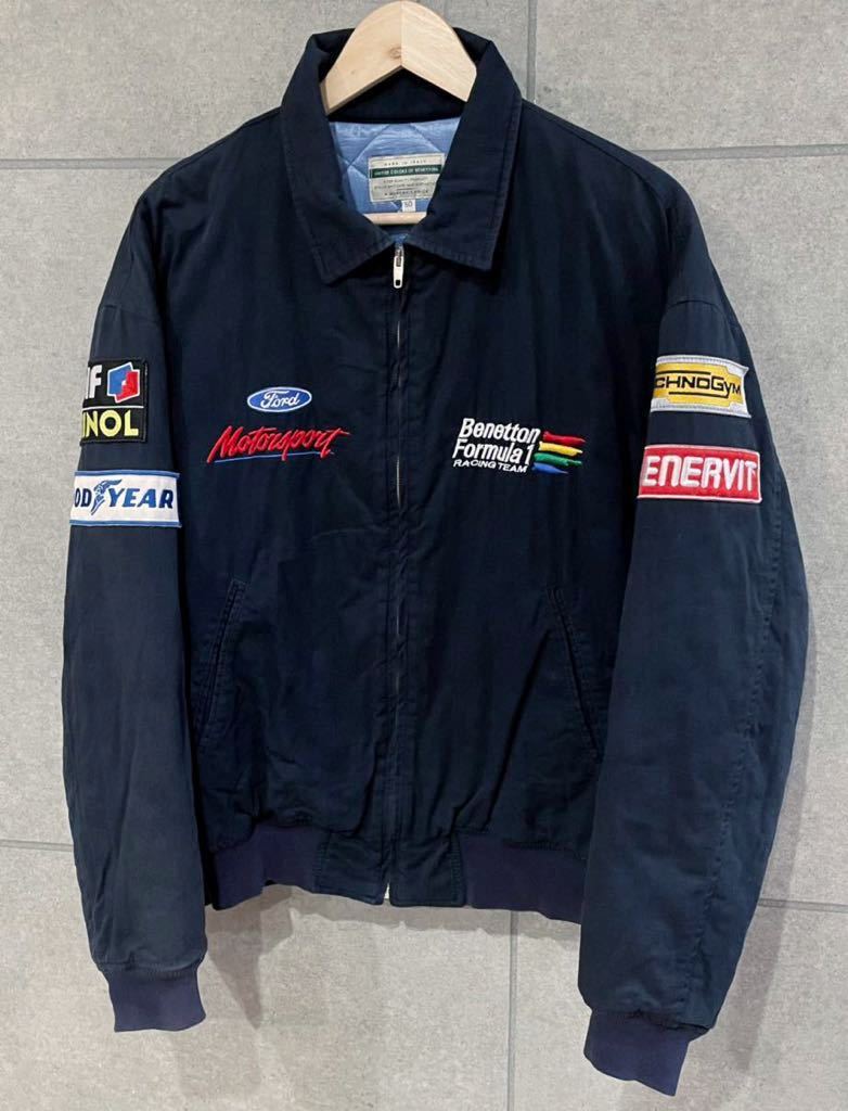 新品】未使用 Benetton Fomura1 RACING TEAM ナイロンジャケット 48 紫