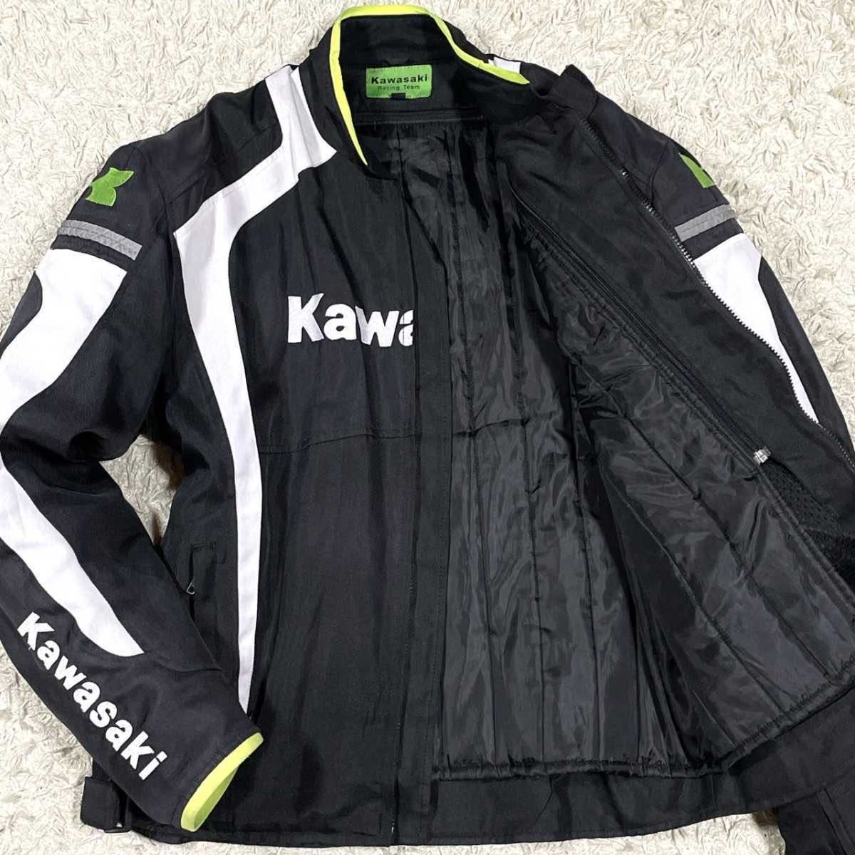 カワサキ　56デザイン　コラボ　ジャケット Kawasaki 56design ジャケット 黒/緑/白