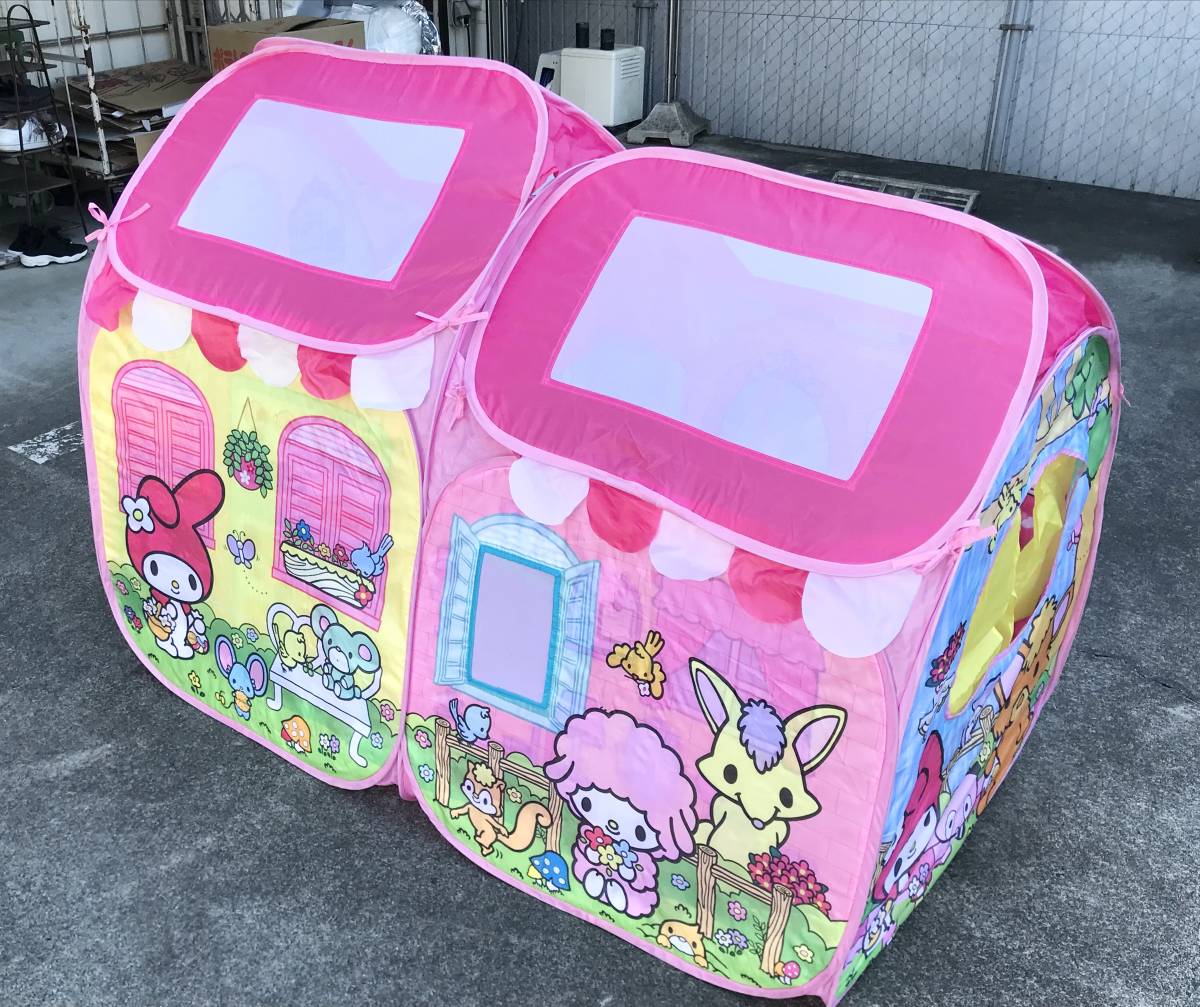 傷や汚れあり】ピ/SANRIO/マイメロディ/お花いっぱいテントハウス