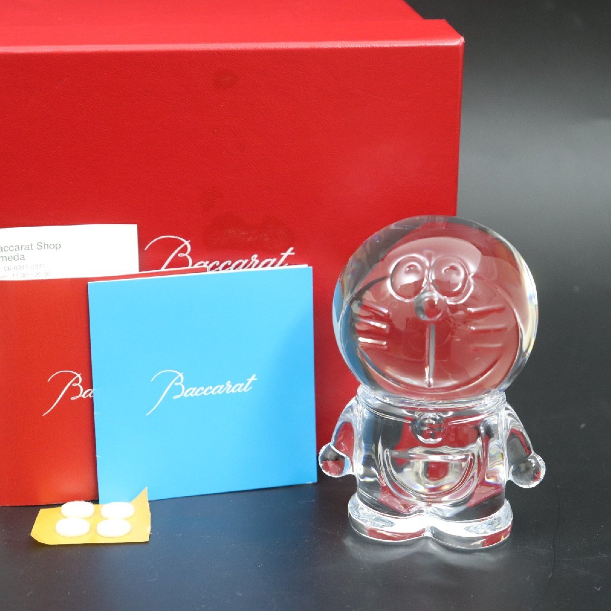 美品 Baccarat バカラ ドラえもん フィギュリン クリスタル オブジェ Baccarat バカラ クリスタル ドラえもん フィギュリン オブジェ