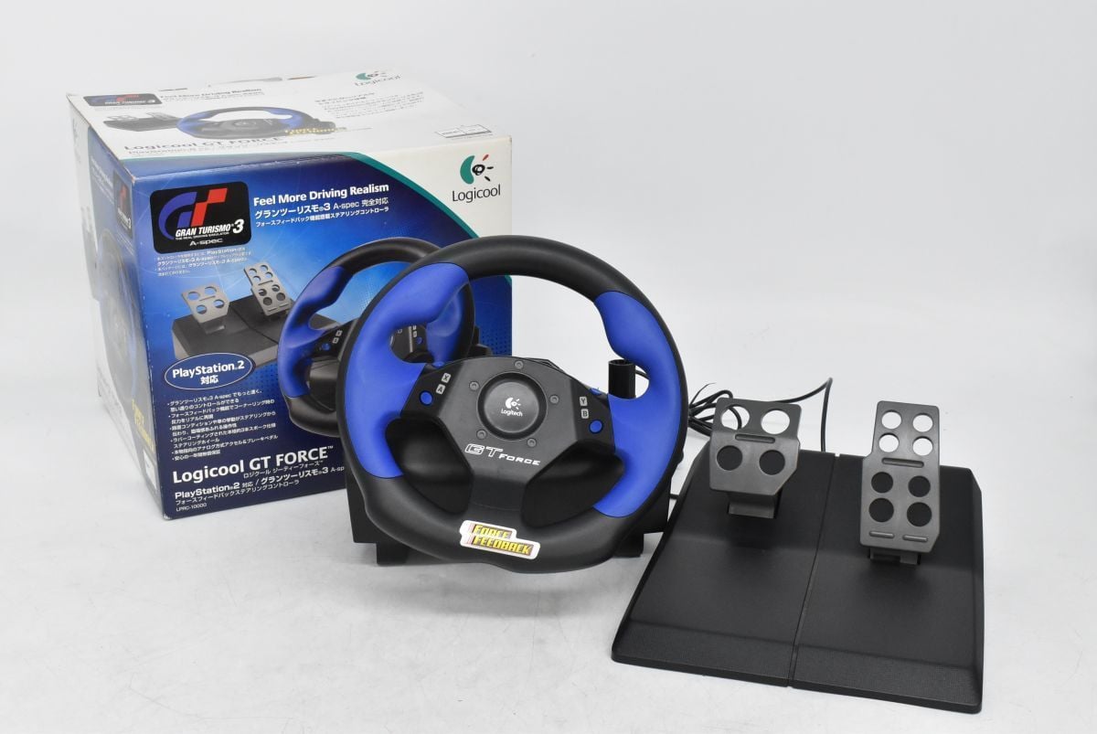 ロジクール GT FORCE PS2 未使用 Logicool LPRC-11000 プレステPS2ハンコンGT Force