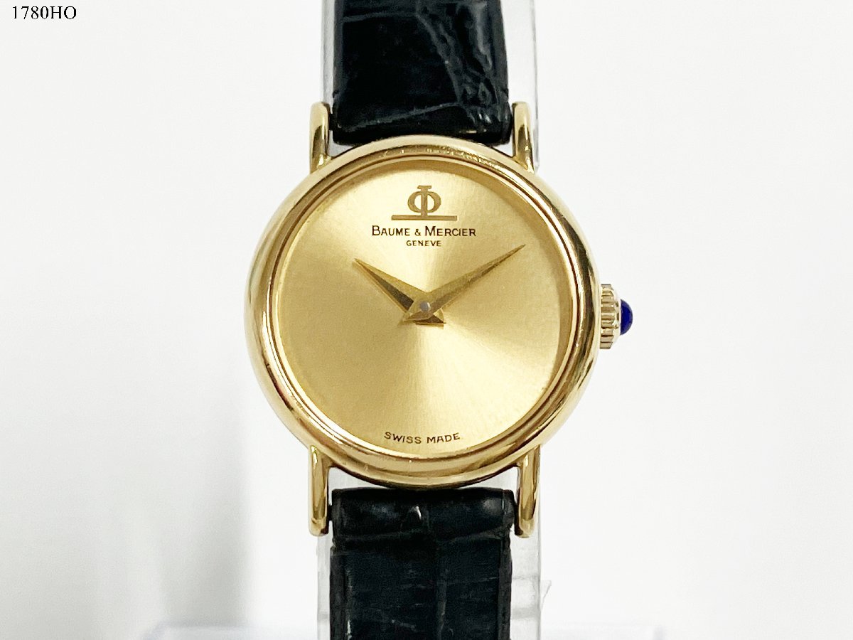 【傷や汚れあり】★稼働品 BAUME&MERCIER ボーム&メルシエ K18 750 36672 BM770 手巻き 2針 ゴールド レディース 腕時計 純正ベルト 1780HO15の落札 【傷や汚れあり】★稼働品 BAUME&MERCIER ボーム&メルシエ K18 750 36672 BM770 手巻き 2針 ゴールド レディース 腕時計 純正ベルト 1780HO15の落札