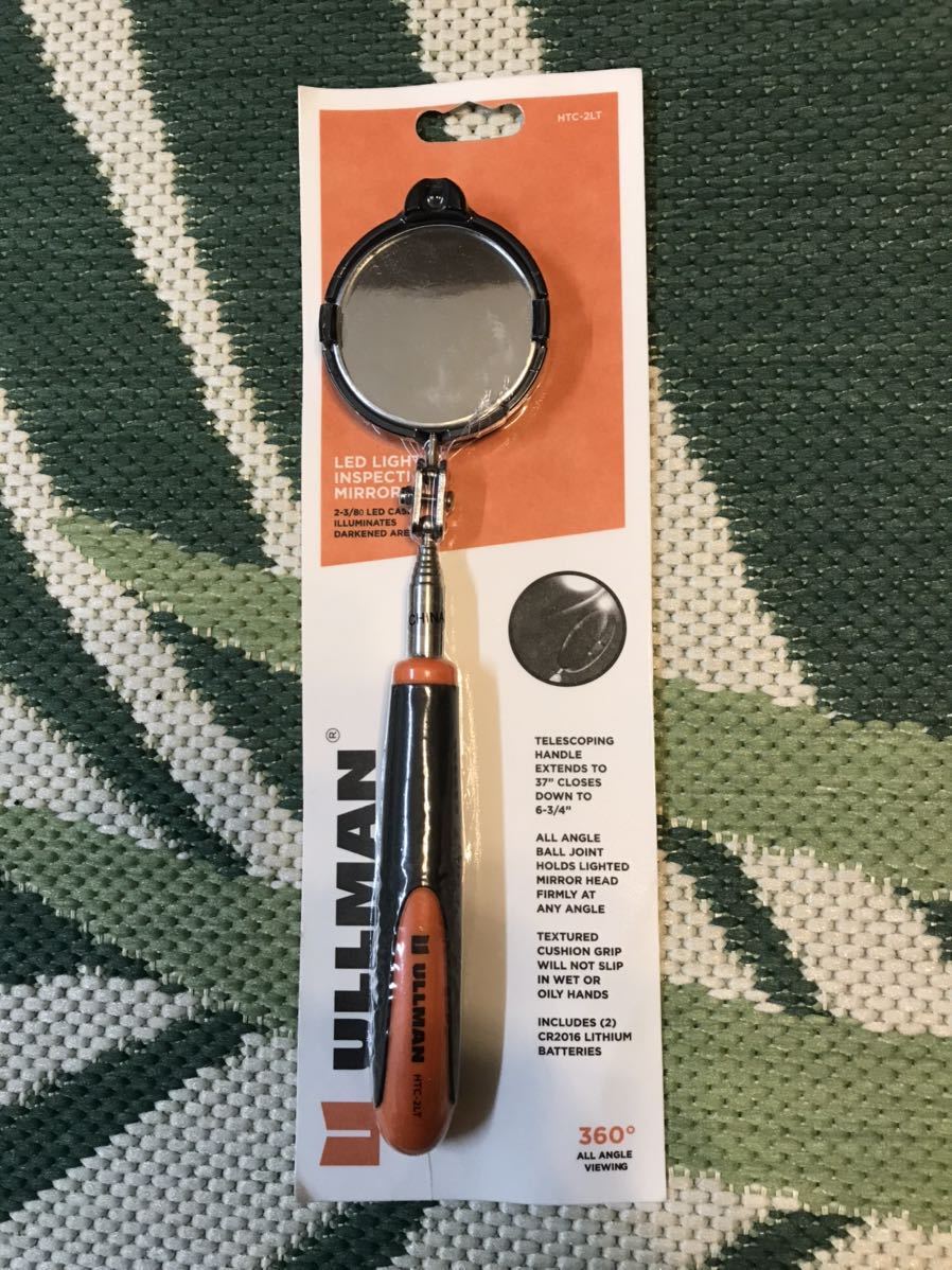 【未使用】アルマン【Ullman】LEDインスペクションミラー（点検鏡）M〔HTC2LT〕HTC2LT 点検手鏡 ライト付きの落札情報詳細
