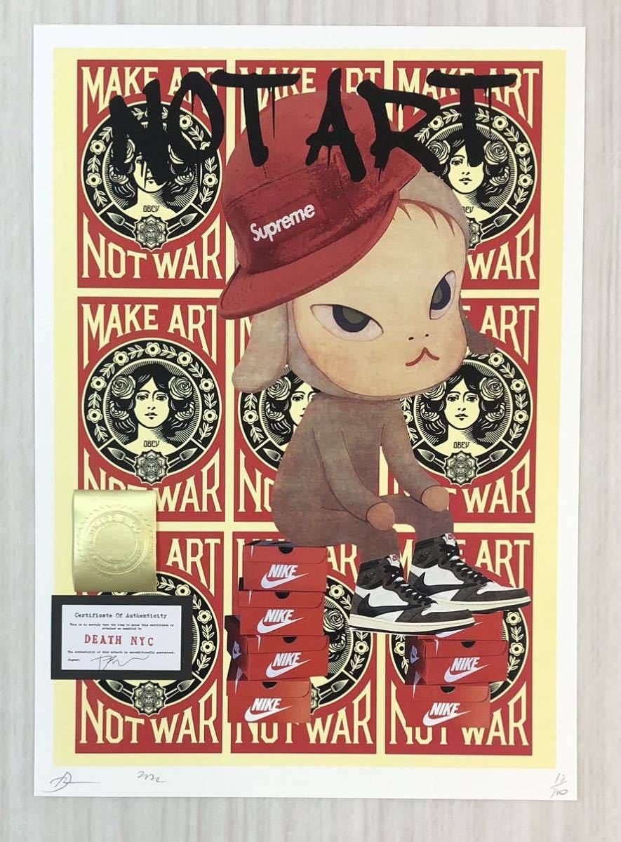 DEATH NYC 額付き 世界限定100枚 アートポスタ 奈良美智 ロック