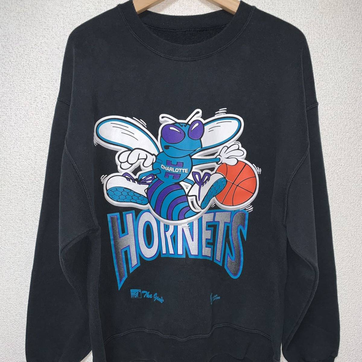 古着 90s USA製 NBA Charlotte Hornets ホーネッツ スウェット