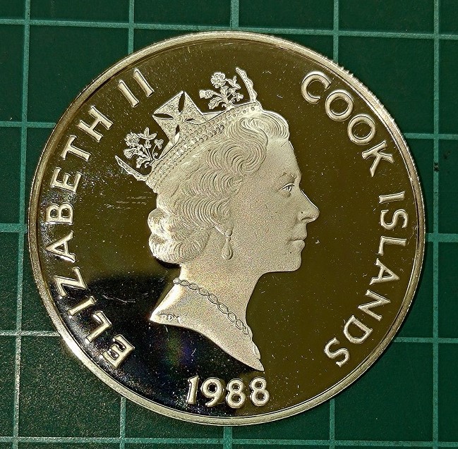 クック諸島1988 50ドル銀貨 Yahoo!オークション - フランクリンミント クック諸島 1988 50