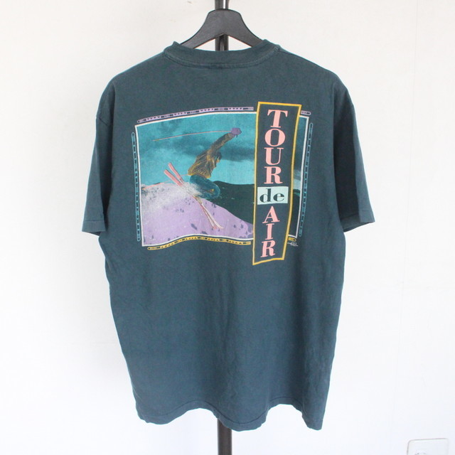 90s】nervous records 袖・バックプリント入り Tシャツ トップス