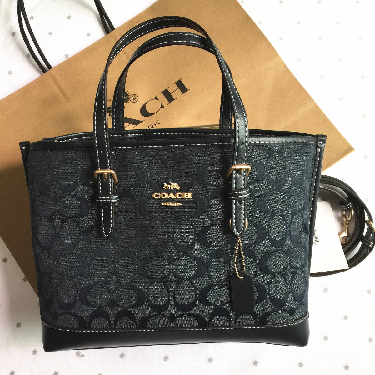 ❣️新品/未使用☘️ COACH コーチトートバッグ ブラウンマルチ みずほ 
