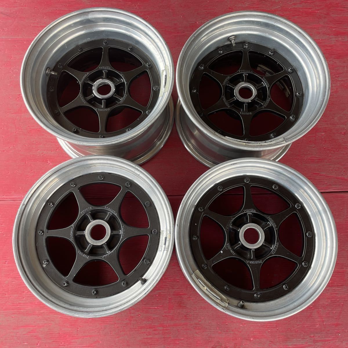 エンケイ ENKEI FORMULA-J M18J 13インチ PCD100 6j+38 4穴 2本 ①の