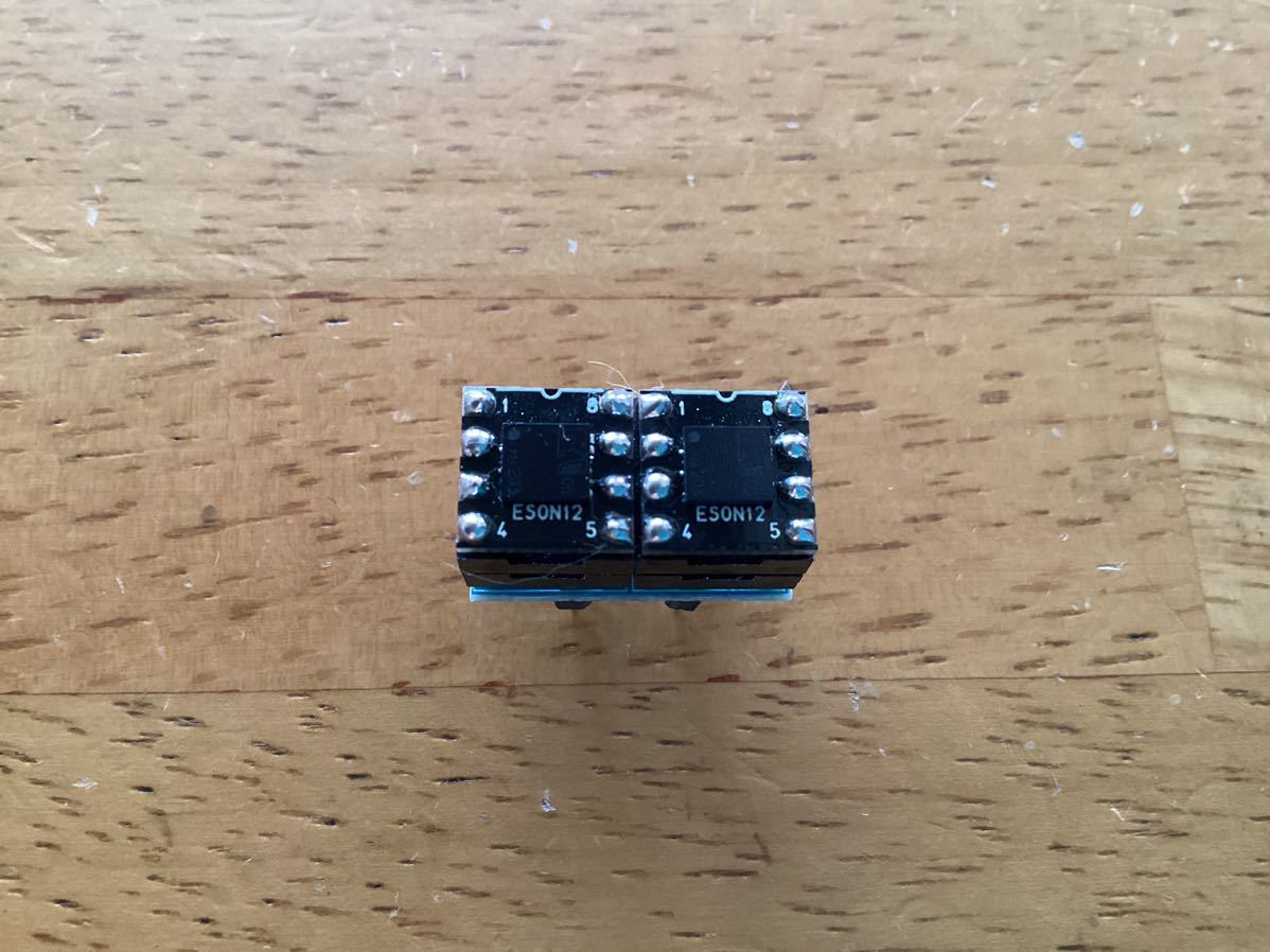 廃版 MUSES05 DIP化済2個。２回路化DIP「HD版」付　新品 MUSES05 DIP化モジュール (完成品): 半導体 秋月電子通商-電子