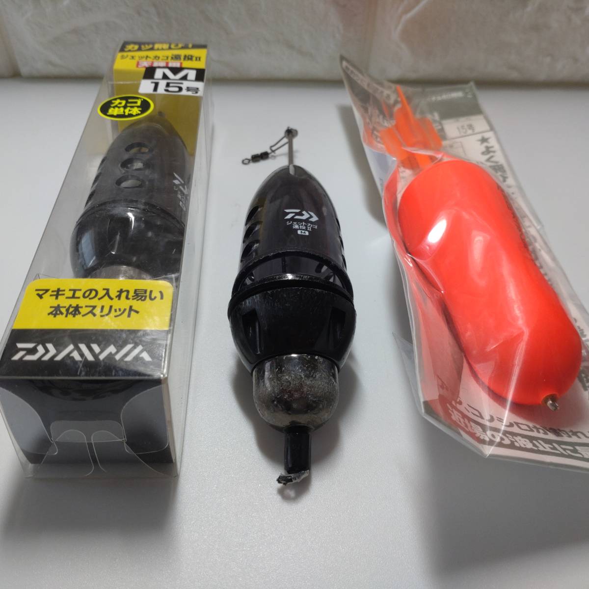 未使用☆遠投カゴ釣り ☆ダイワ ジェットカゴ遠投Ⅱ M15号☆釣研 遠